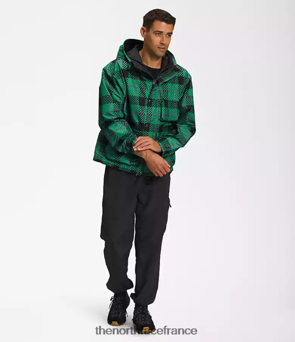 vêtements The North Face Hommes veste de pluie utilitaire m66 plaid vert herbe profonde ZPZRD295