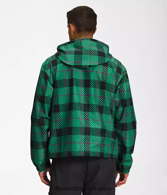 vêtements The North Face Hommes veste de pluie utilitaire m66 plaid vert herbe profonde ZPZRD295