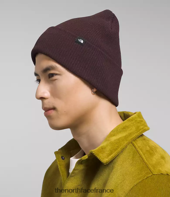 accessoire The North Face unisexe bonnet à revers urbain brun charbon ZPZRD562