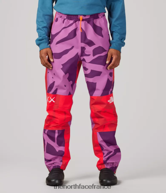 vêtements The North Face unisexe pantalon léger tnf x kaws mountain kw pamplona violet mtn imprimé clair ZPZRD607