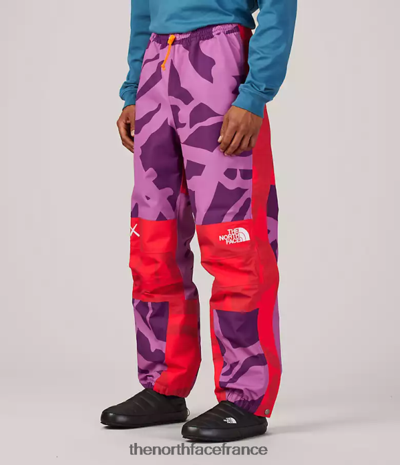 vêtements The North Face unisexe pantalon léger tnf x kaws mountain kw pamplona violet mtn imprimé clair ZPZRD607
